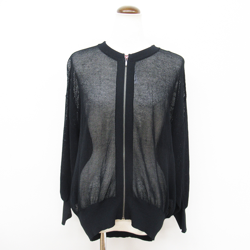 【SALE】 mao made シャリコットンメッシュZIPアップジャケット BK99
